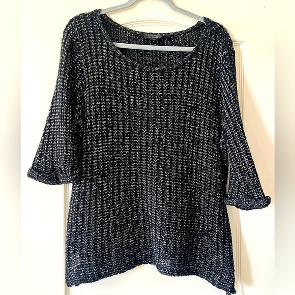 TopShop Knit Black Short Sleeve Sweater Women’s Size US 10 - Picture 1 of 14